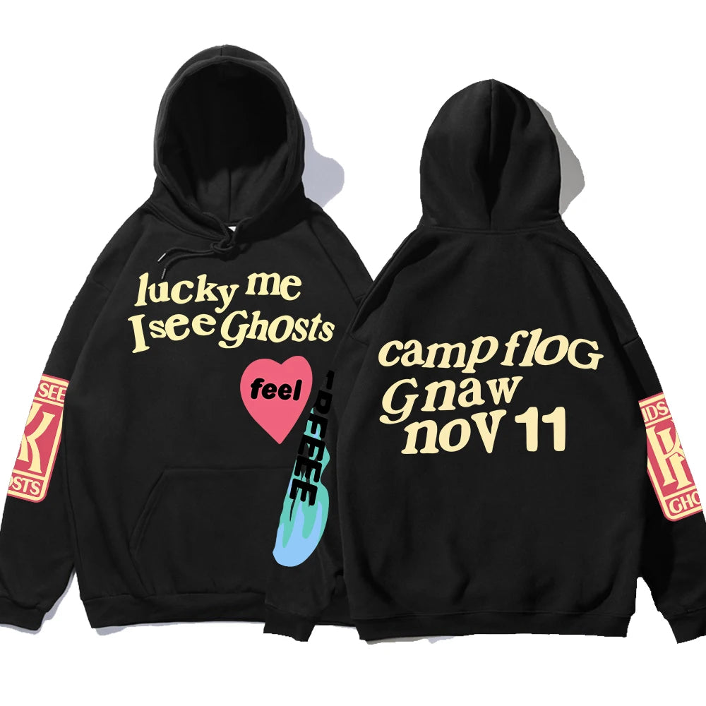 Graffiti Lucky Me Oversized Hoodie - Hip Hop Streetwear