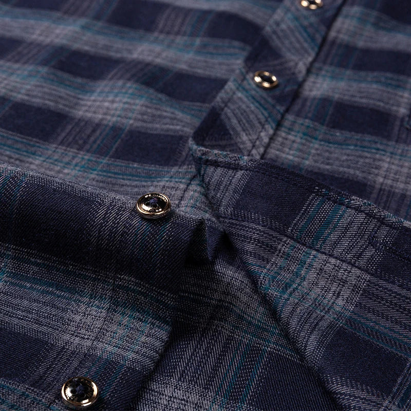 Men's Classic Plaid Shirt – Long Sleeve Checkered Button-Up
