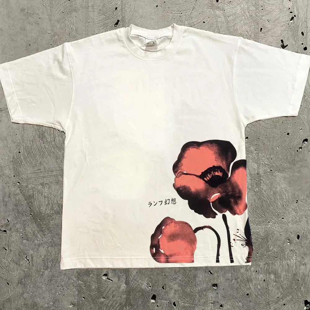 Women's Harajuku Letter Graphic Tee – Y2K Streetwear Oversized Top