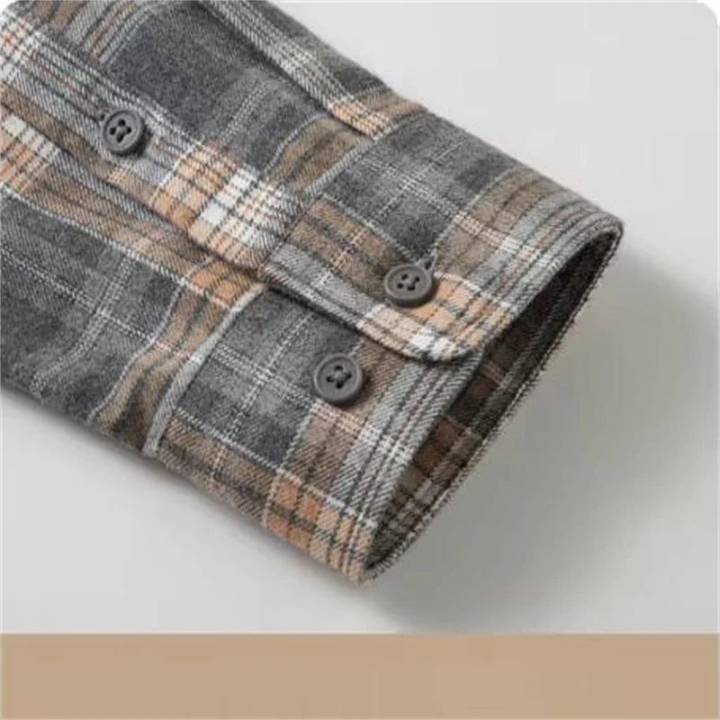 Premium Cotton Flannel Shirt – Plaid Streetwear