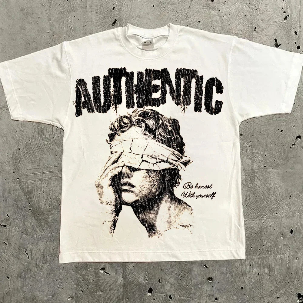 Women's Harajuku Letter Graphic Tee – Y2K Streetwear Oversized Top
