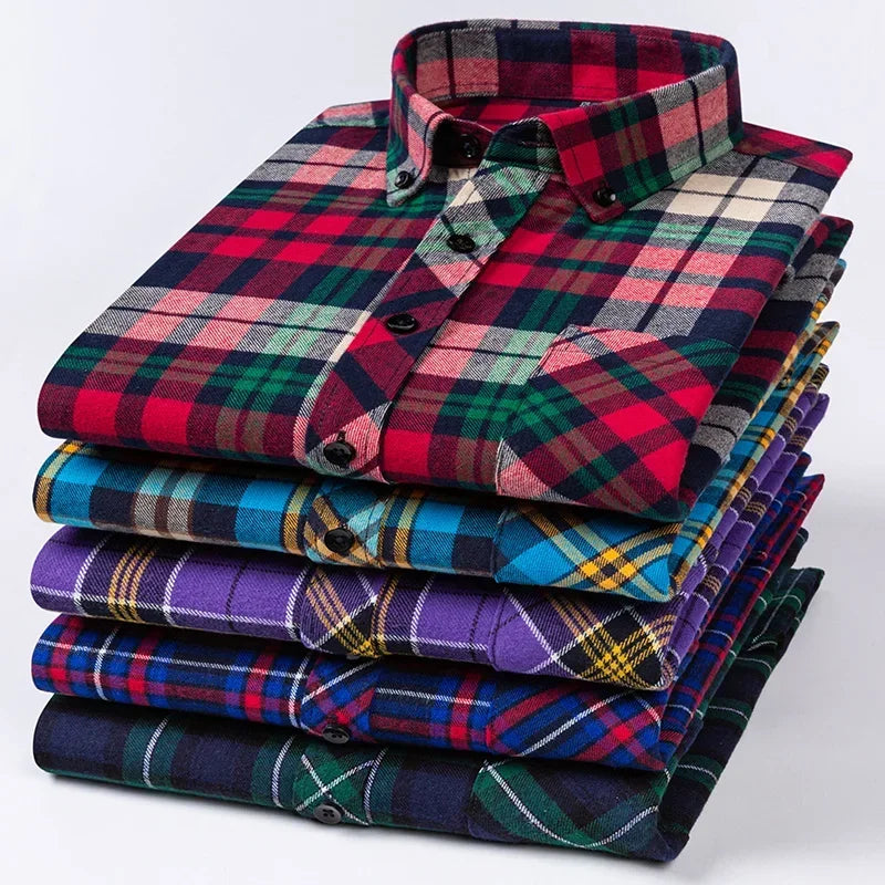 Thick Flannel Plaid Shirt – Oversized Streetwear