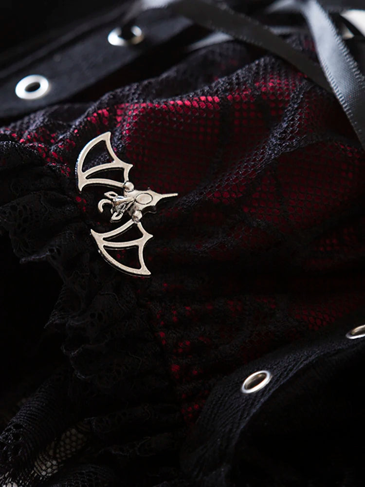 Women's Gothic Lace-Up Backless Corset Top – Y2K Streetwear