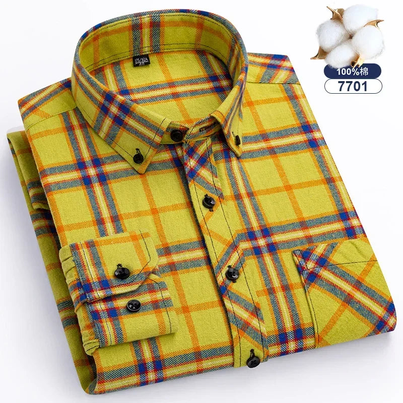 Thick Flannel Plaid Shirt – Oversized Streetwear