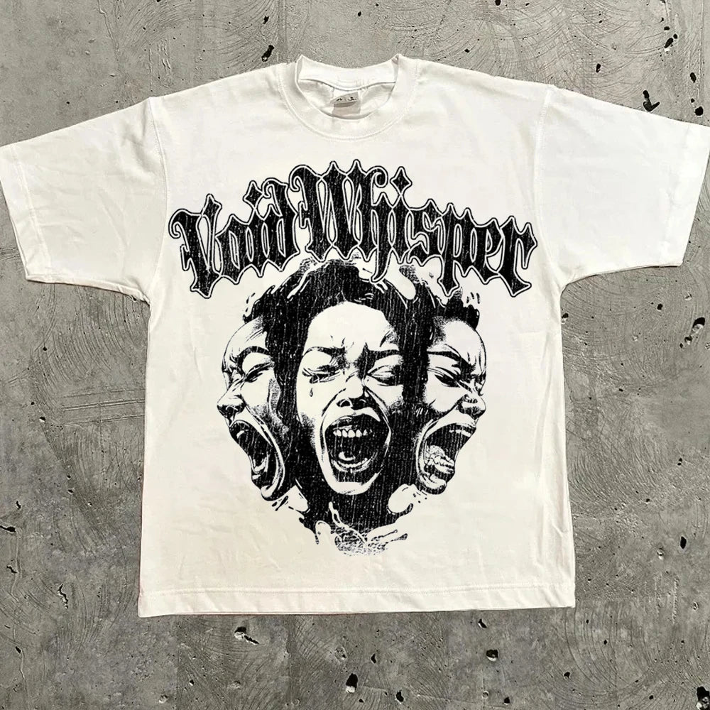 Women's Harajuku Letter Graphic Tee – Y2K Streetwear Oversized Top