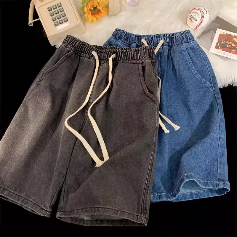 Y2K Baggy Denim Jorts - Wide Leg Jean Shorts