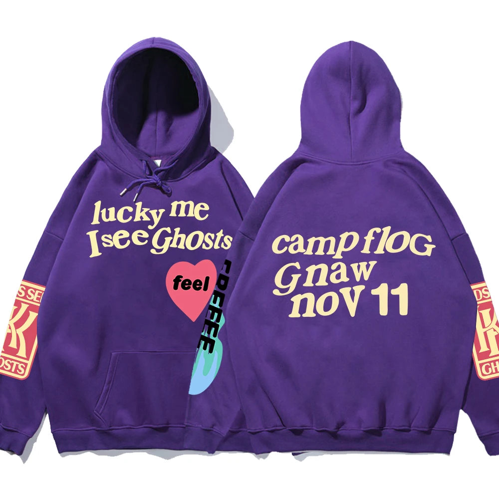 Graffiti Lucky Me Oversized Hoodie - Hip Hop Streetwear