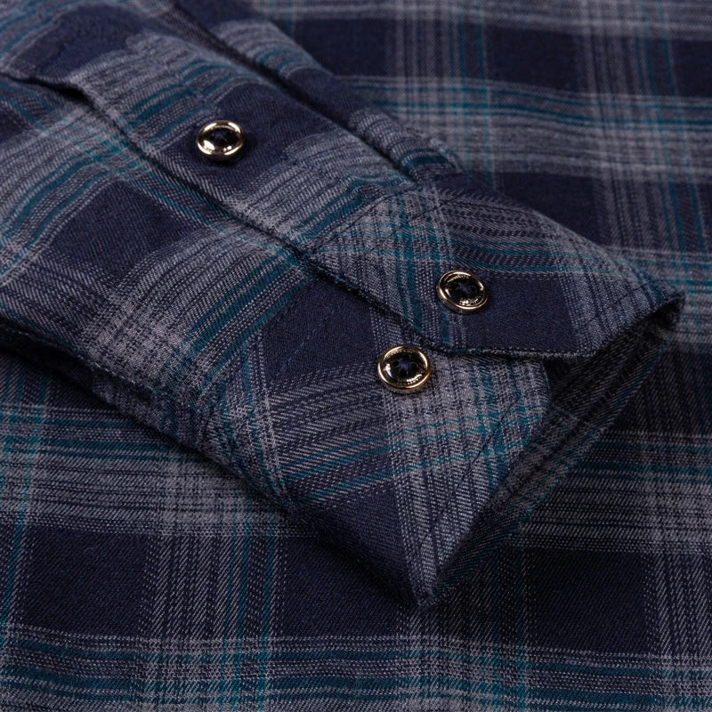 Men's Classic Plaid Shirt – Long Sleeve Checkered Button-Up