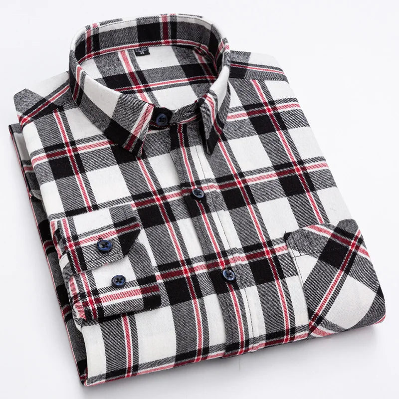 Thick Flannel Plaid Shirt – Oversized Streetwear
