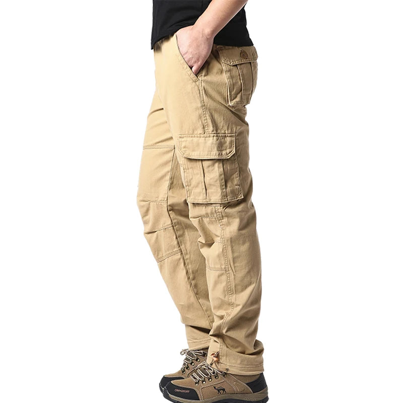 Baggy Tactical Cargo Pants – Multi-Pocket Streetwear