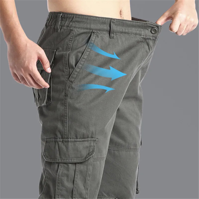 Baggy Tactical Cargo Pants – Multi-Pocket Streetwear
