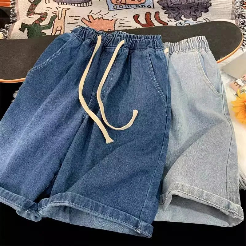 Y2K Baggy Denim Jorts - Wide Leg Jean Shorts