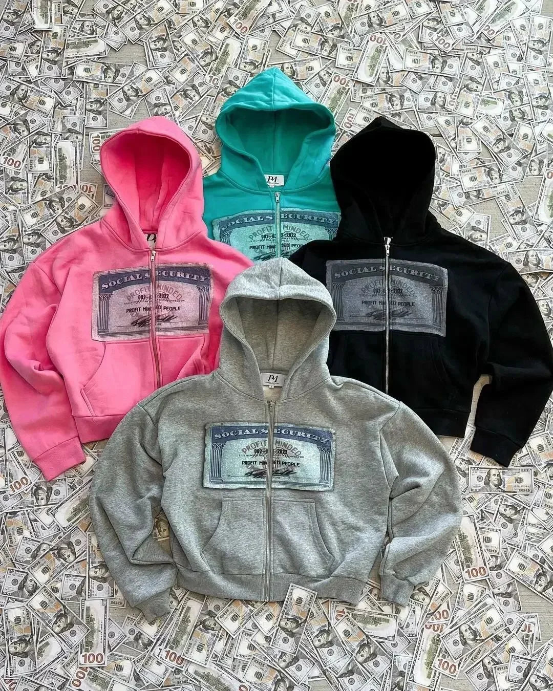 Retro Print Zipper Hoodie – Y2K Streetwear