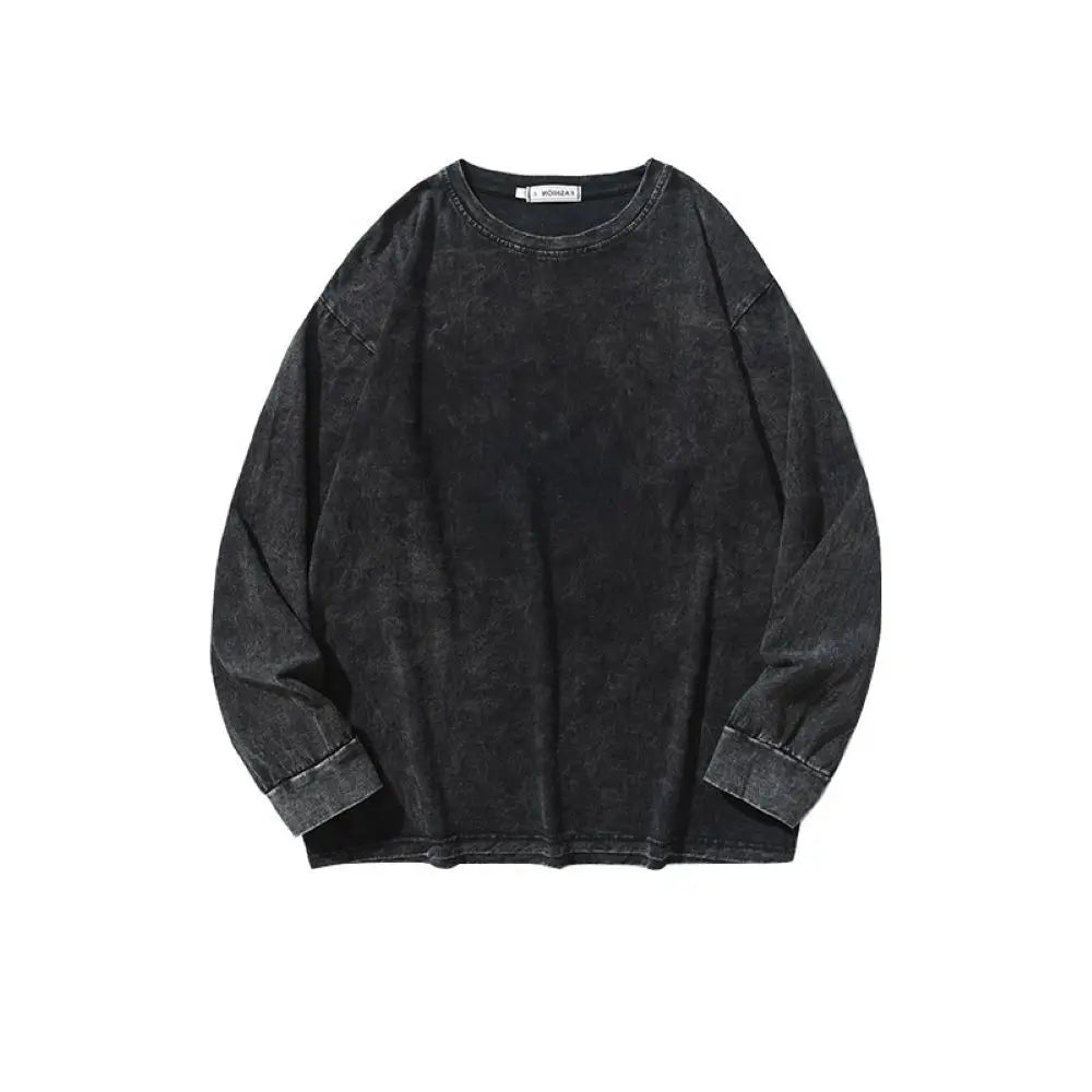 Vintage Wash Oversized Long Sleeve Tee – Streetwear