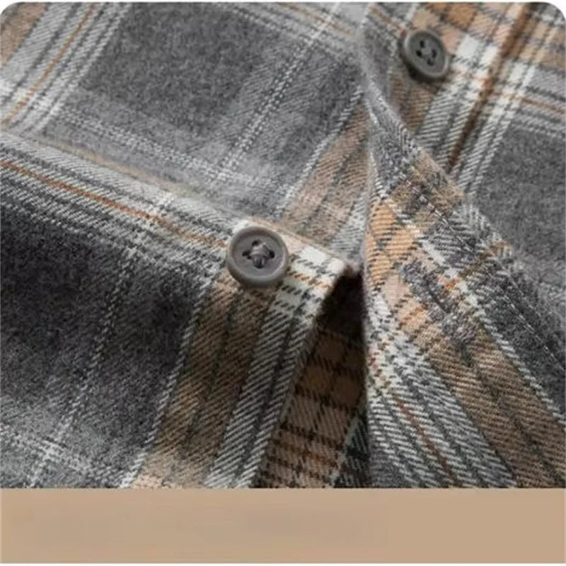 Premium Cotton Flannel Shirt – Plaid Streetwear