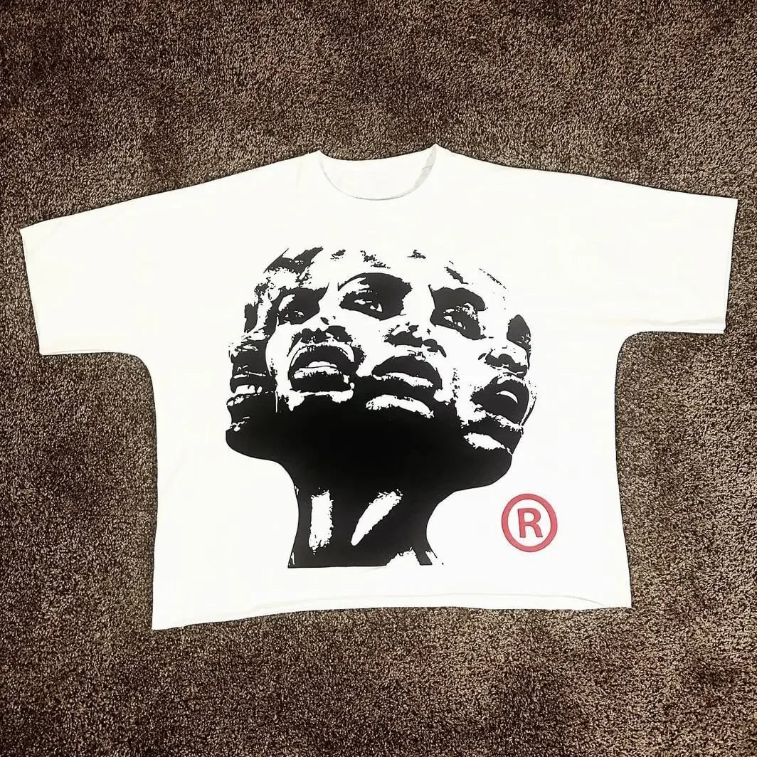 Women's Harajuku Letter Graphic Tee – Y2K Streetwear Oversized Top