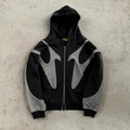 Devil Graphic Zip-Up Hoodie – Y2K Streetwear