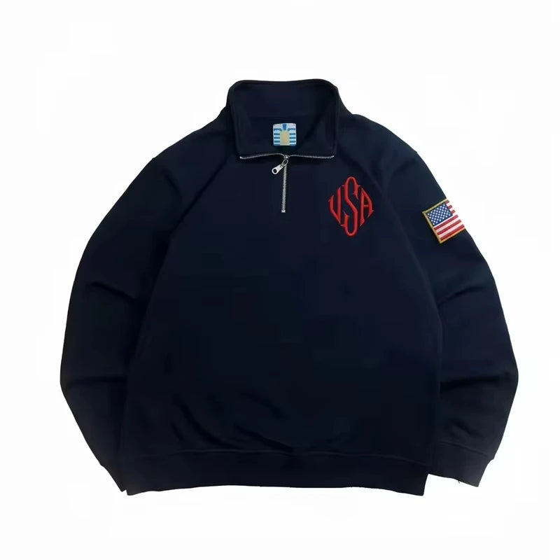 Old Money Quarter-Zip Pullover – Minimal Streetwear
