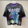 Women's Rhinestone Baggy Graphic Tee – Streetwear Oversized Top