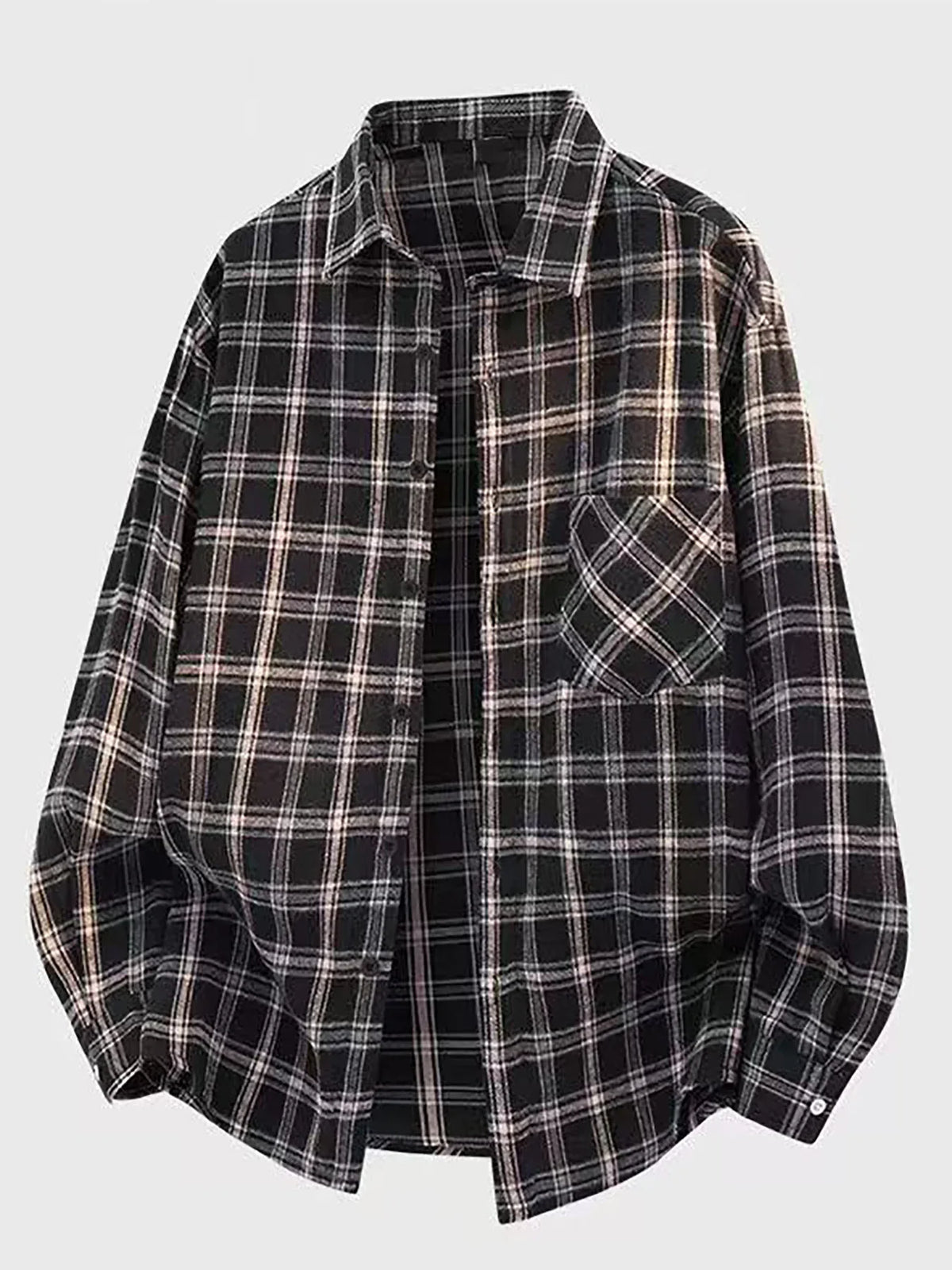Plaid Flannel Shacket – Oversized Fall Overshirt
