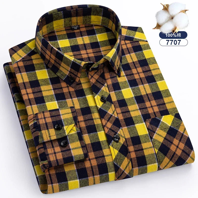 Thick Flannel Plaid Shirt – Oversized Streetwear
