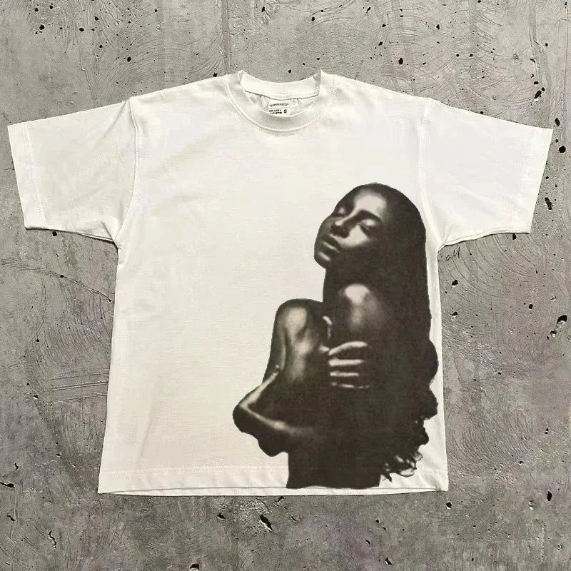 Vintage Oversized Graphic T-Shirt - Streetwear Hip Hop Tee