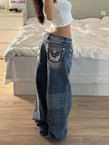 Women's Y2K Baggy Cargo Jeans – Vintage Wash Denim Trousers