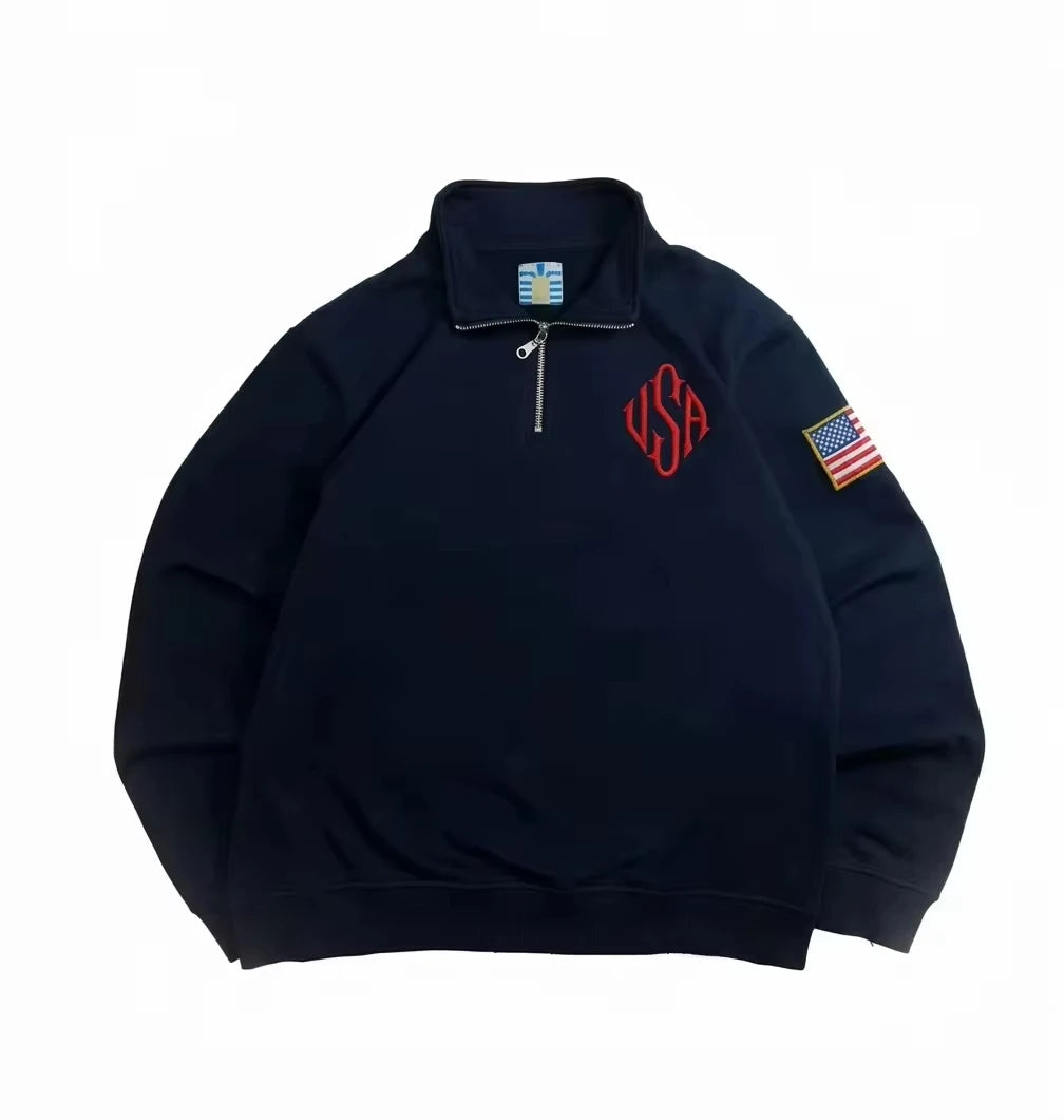 Old Money Quarter-Zip Pullover – Minimal Streetwear