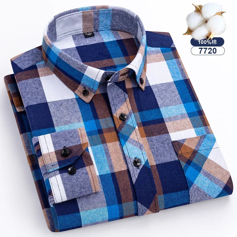 Thick Flannel Plaid Shirt – Oversized Streetwear