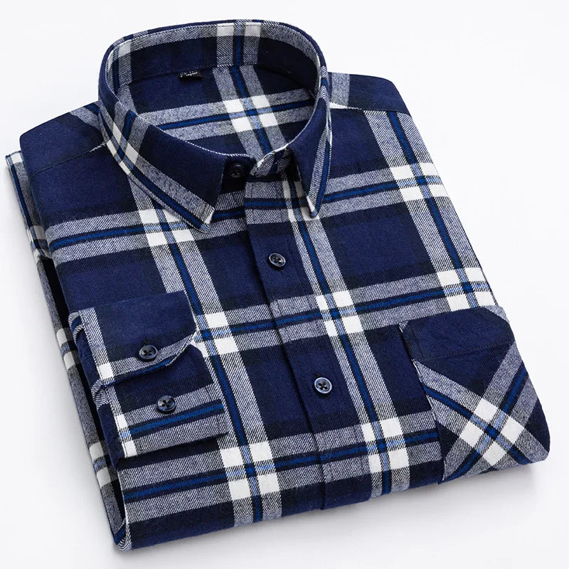 Thick Flannel Plaid Shirt – Oversized Streetwear