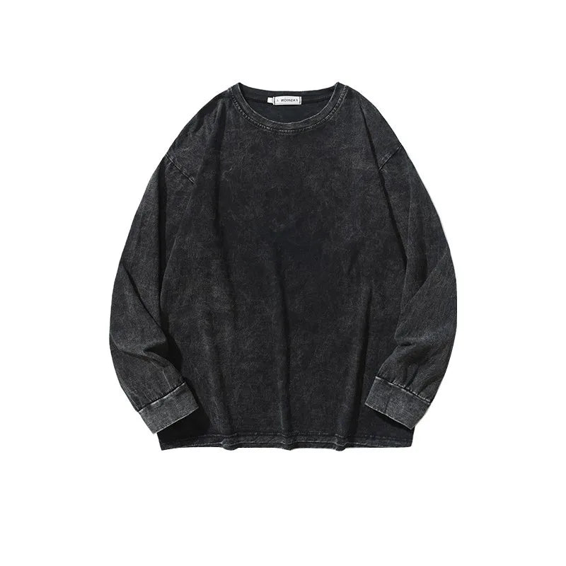 Vintage Wash Oversized Long Sleeve Tee – Streetwear
