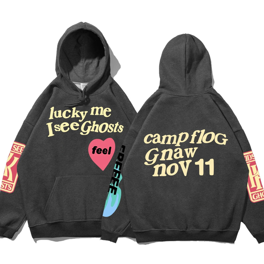 Graffiti Lucky Me Oversized Hoodie - Hip Hop Streetwear