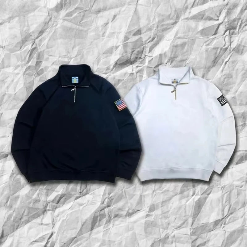 Old Money Quarter-Zip Pullover – Minimal Streetwear
