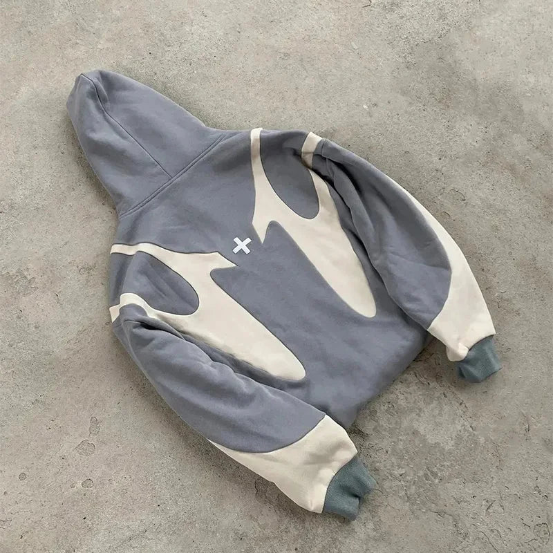 Devil Graphic Zip-Up Hoodie – Y2K Streetwear