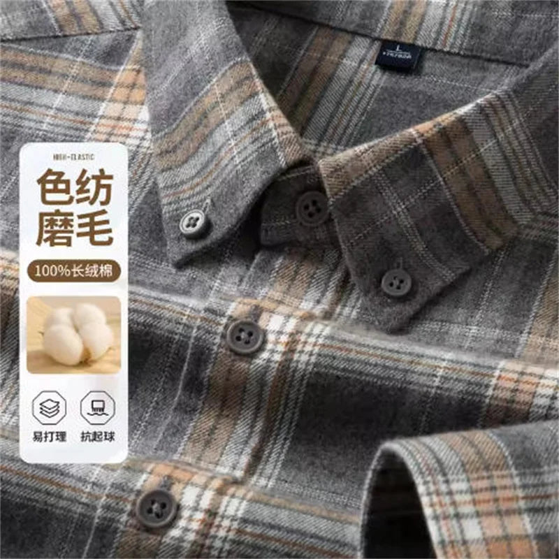 Premium Cotton Flannel Shirt – Plaid Streetwear