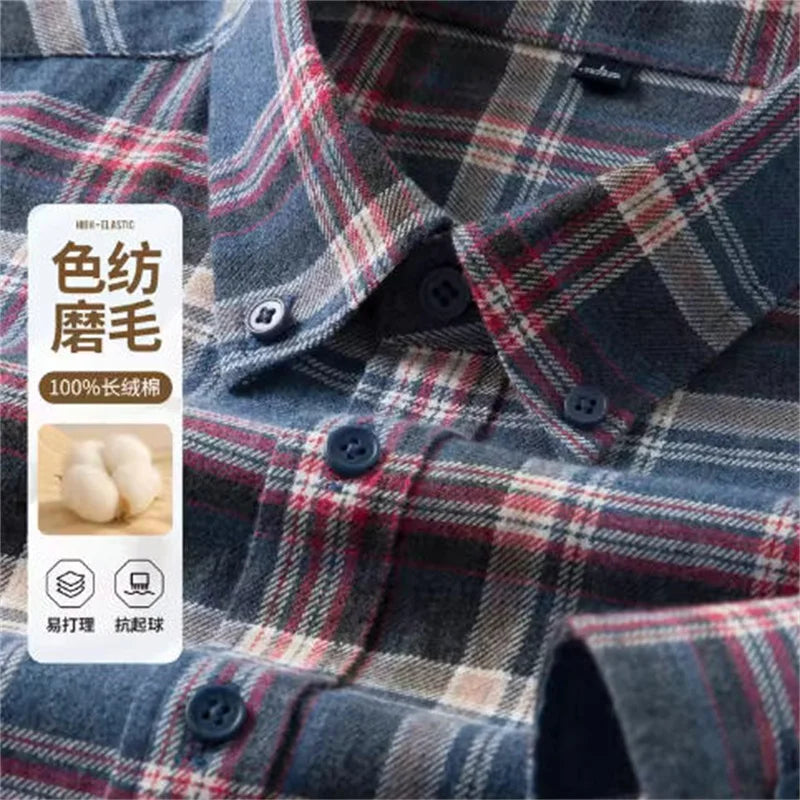 Premium Cotton Flannel Shirt – Plaid Streetwear