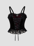 Women's Gothic Lace-Up Backless Corset Top – Y2K Streetwear