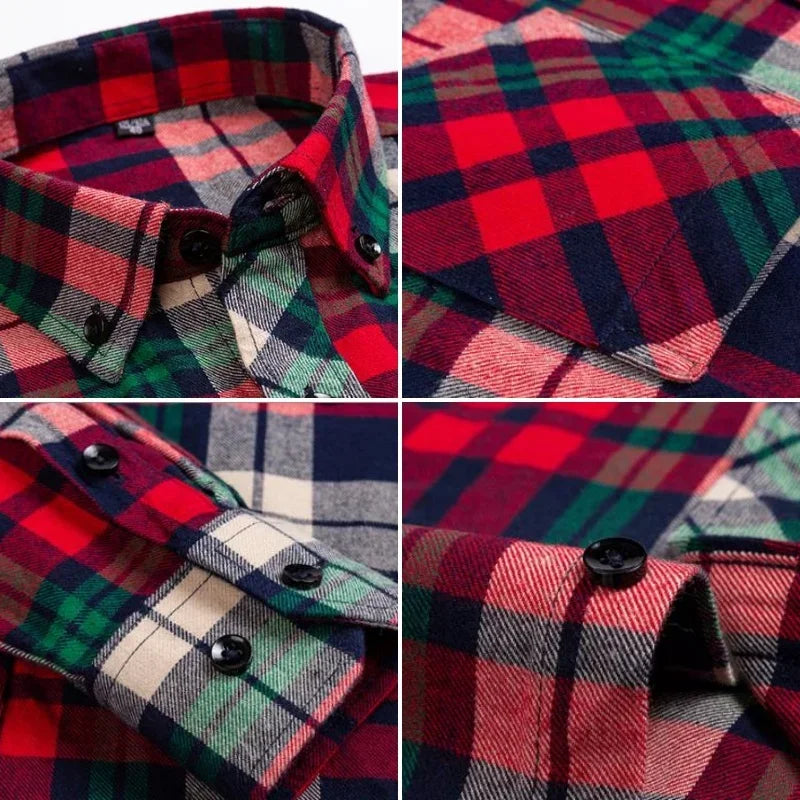 Thick Flannel Plaid Shirt – Oversized Streetwear